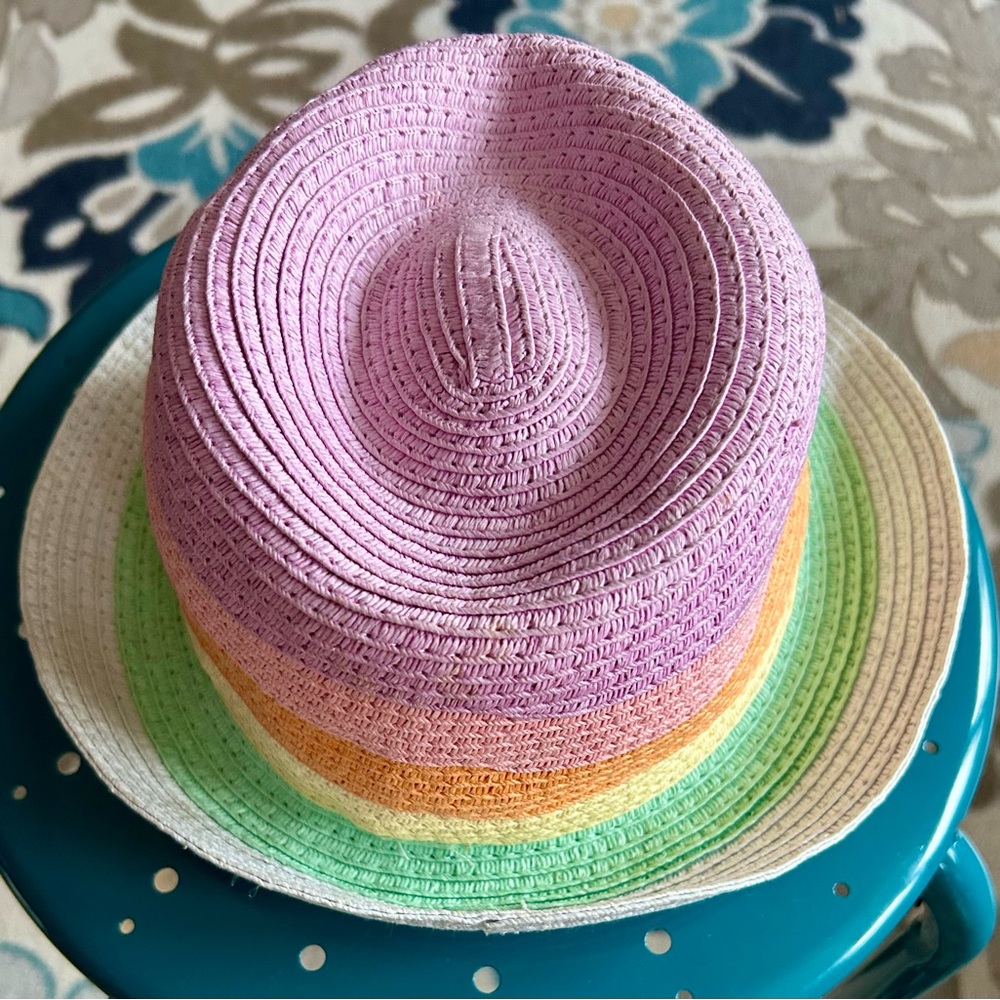 Colorful Striped Straw Hat